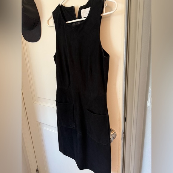 GUC Walter Baker Black Sleeveless Sheath Suede Mini Dress size 4 - Picture 6 of 6